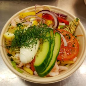 Pastasallad med räkor